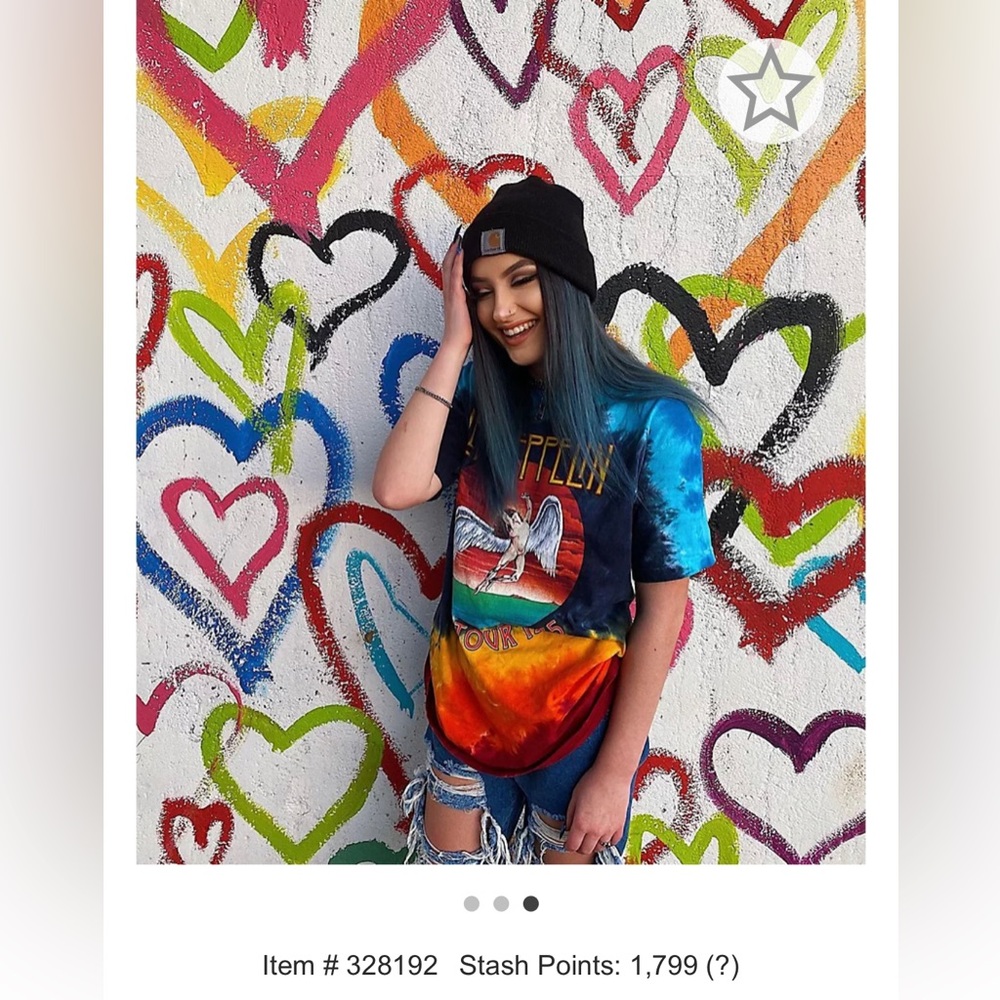 Led Zeppelin Icarus Tie Dye T-Shirt medium